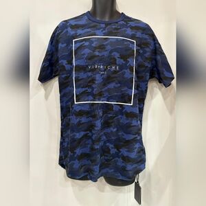 Vie+Riche All-over Blue Camouflage Men's Shirt / NWT